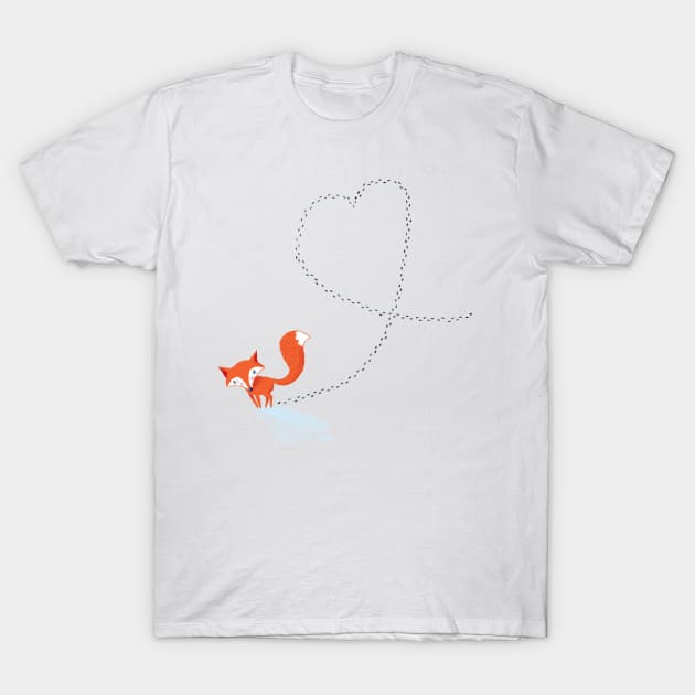 Foxy Love T-Shirt by DinoMike